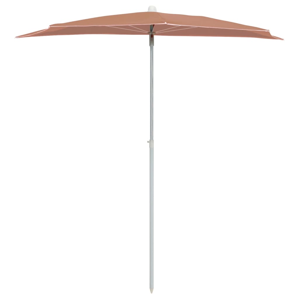Garden Parasol | Terracotta | Fabric (100% polyester), Steel