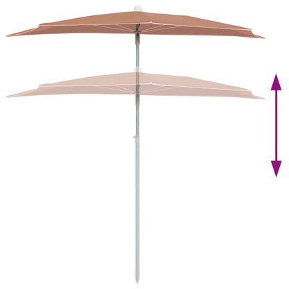 Garden Parasol | Terracotta | Fabric (100% polyester), Steel