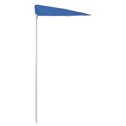 Garden Half Parasol with Pole 180x90 cm Azure Blue