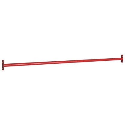93200 vidaXL Turning Bars 3 pcs 125 cm Steel Red