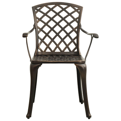 Garden Chair | Set of 2 | Bronze | Cast Aluminium | Standard | Durable