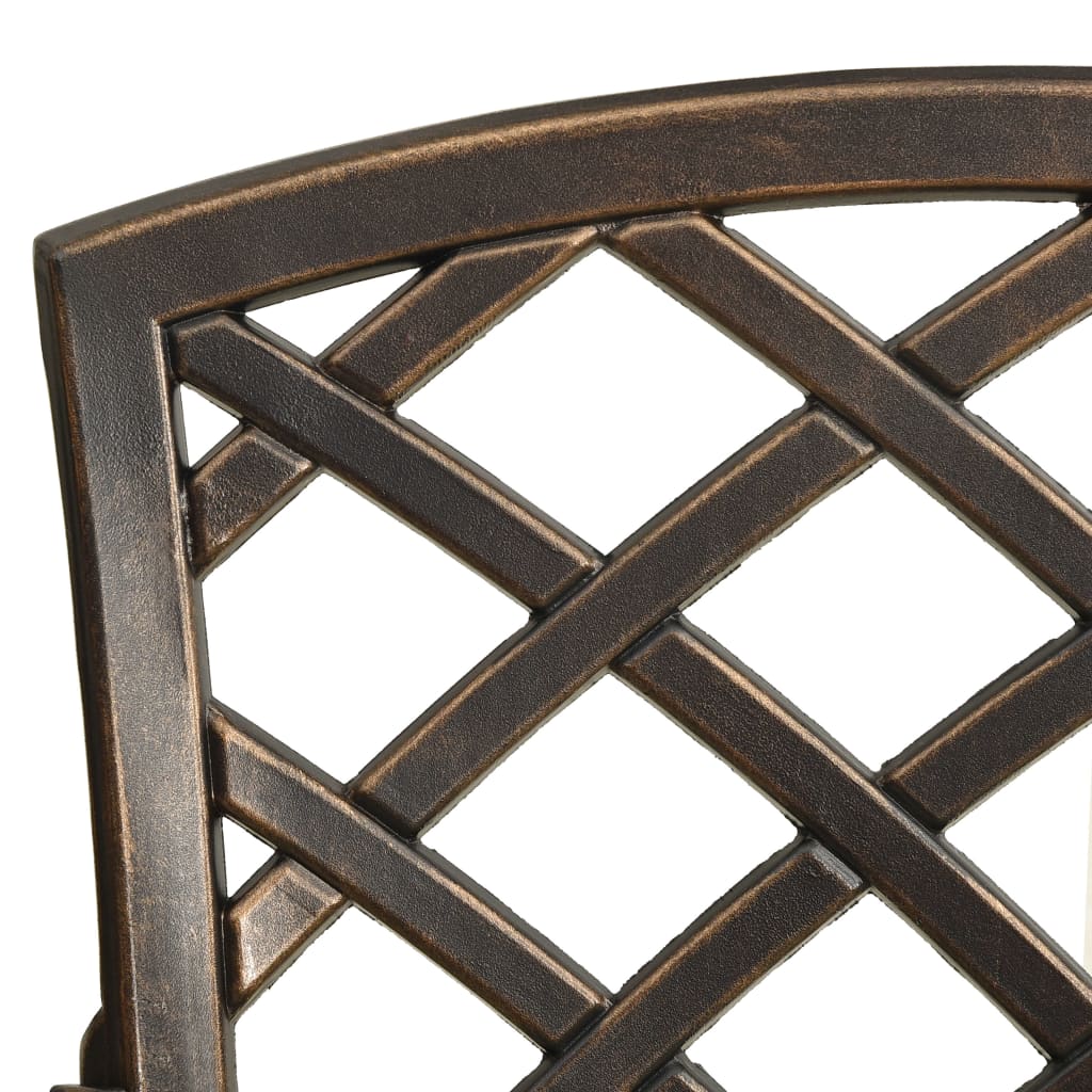 Garden Chair | Set of 2 | Bronze | Cast Aluminium | Standard | Durable