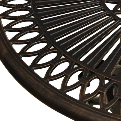 315579 vidaXL Garden Table Bronze 62x62x65 cm Cast Aluminium