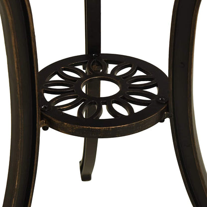 315579 vidaXL Garden Table Bronze 62x62x65 cm Cast Aluminium