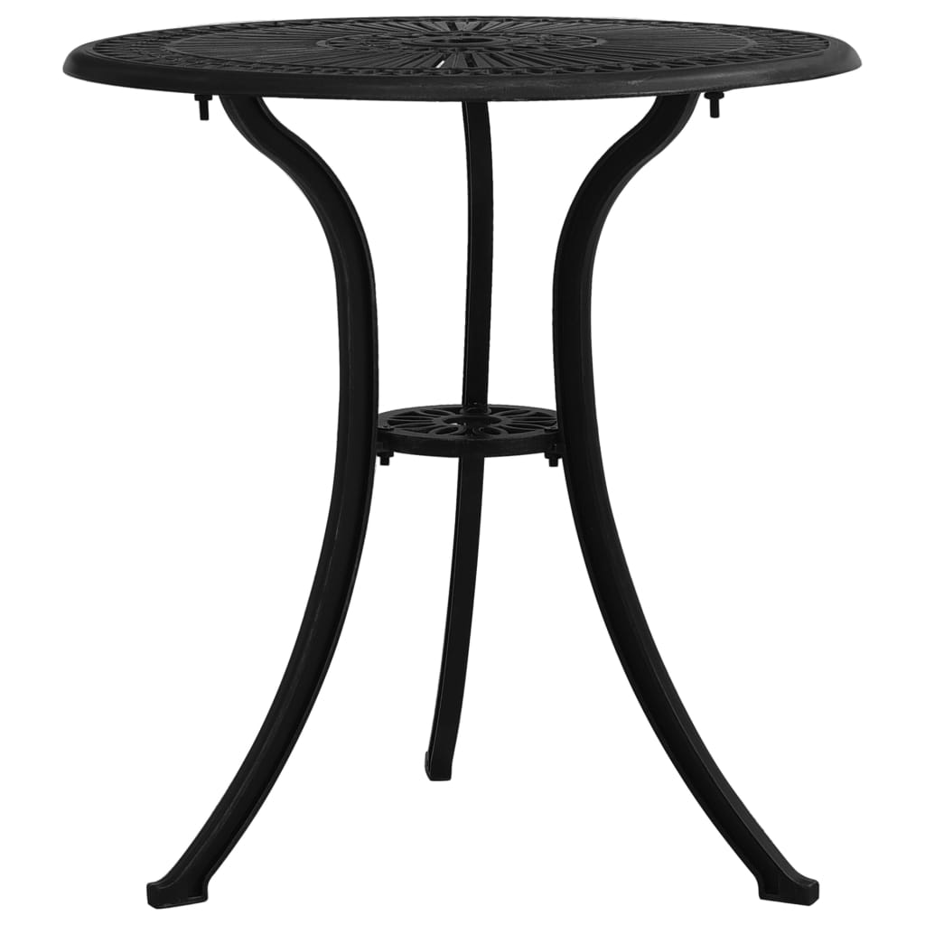 Garden Table | Black | Cast Aluminium | Medium | Decorative Inlays