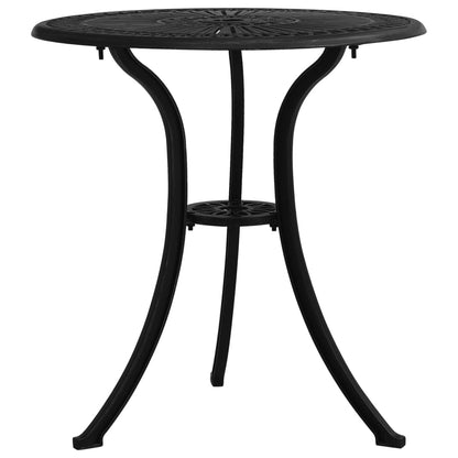 Garden Table | Black | Cast Aluminium | Medium | Decorative Inlays