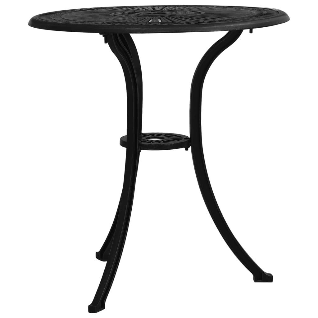 Garden Table | Black | Cast Aluminium | Medium | Decorative Inlays