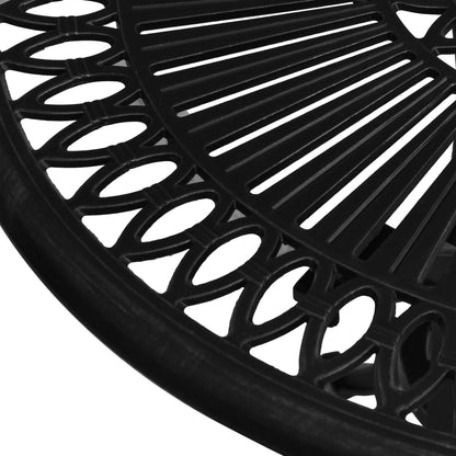 Garden Table | Black | Cast Aluminium | Medium | Decorative Inlays