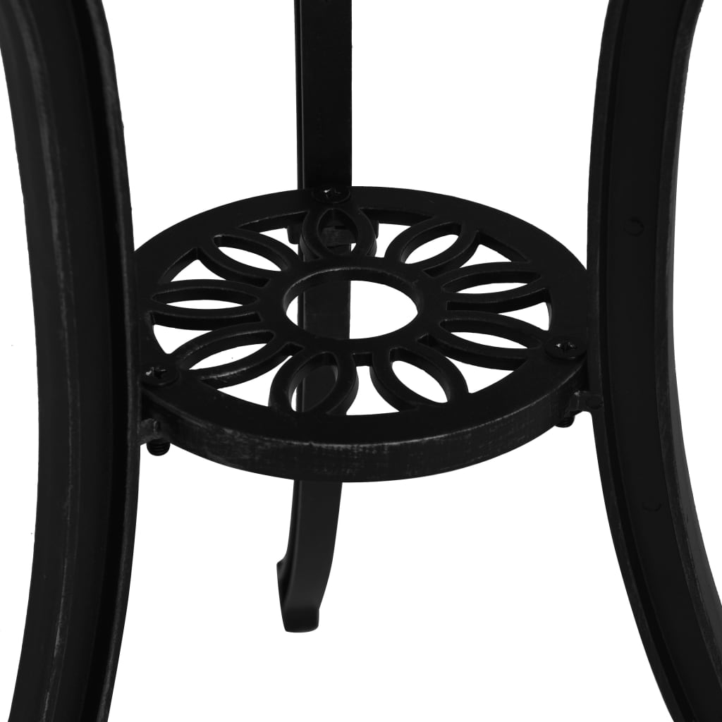 Garden Table | Black | Cast Aluminium | Medium | Decorative Inlays