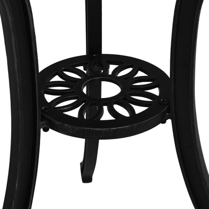 Garden Table | Black | Cast Aluminium | Medium | Decorative Inlays