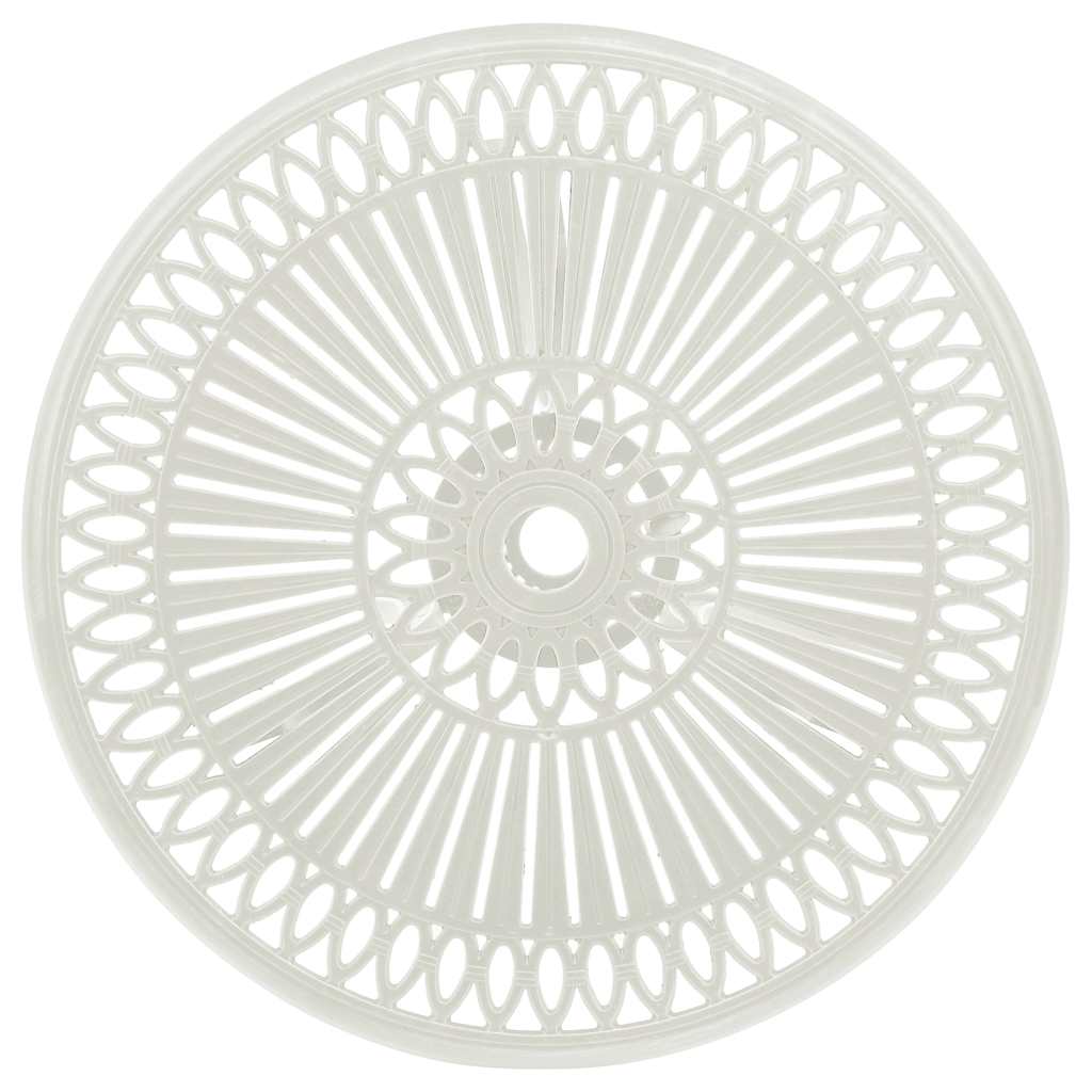 315581 vidaXL Garden Table White 62x62x65 cm Cast Aluminium