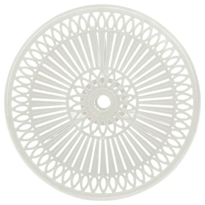 315581 vidaXL Garden Table White 62x62x65 cm Cast Aluminium