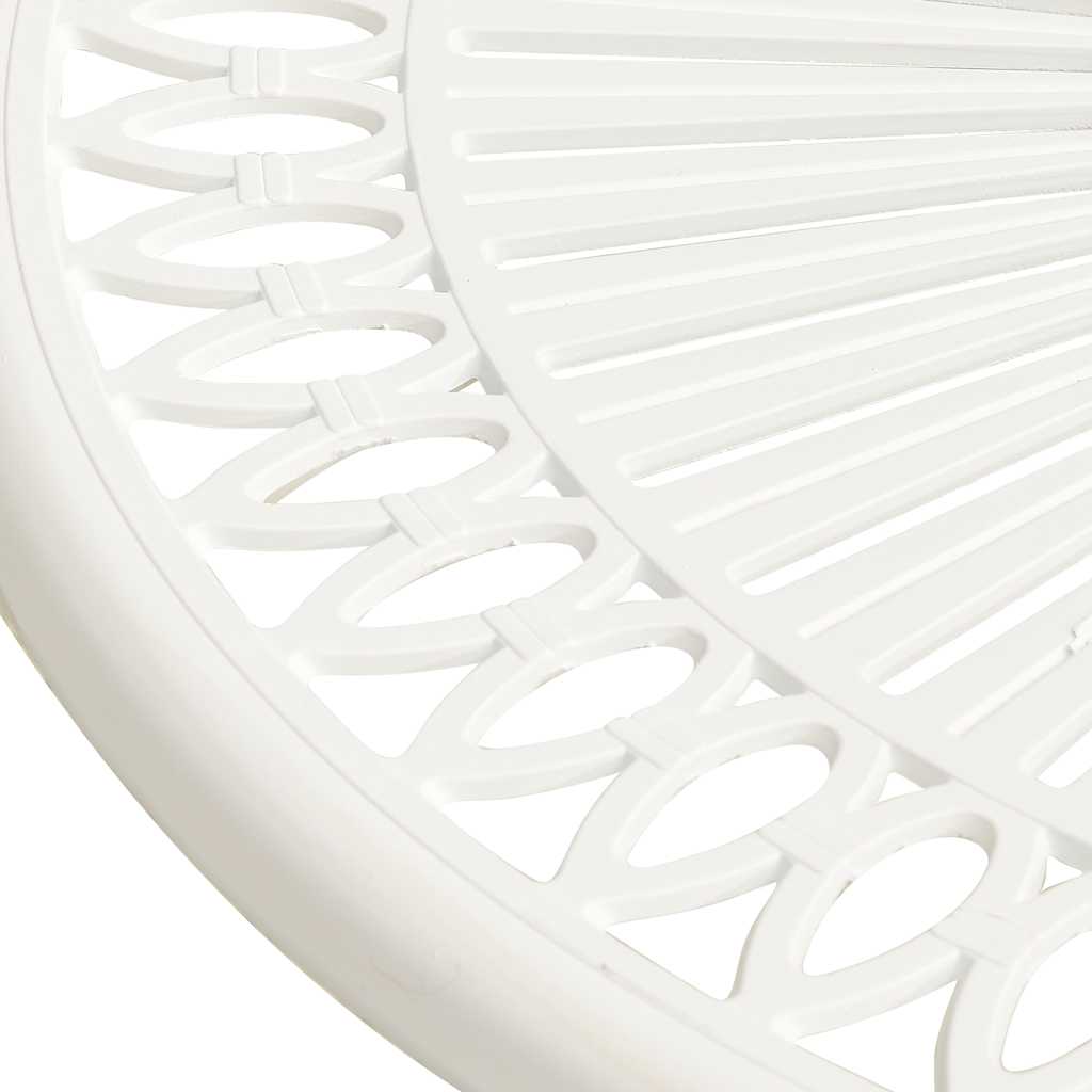 315581 vidaXL Garden Table White 62x62x65 cm Cast Aluminium