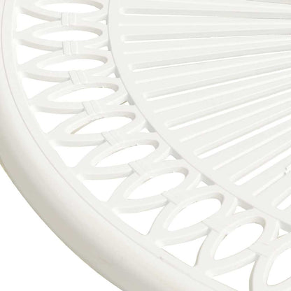 315581 vidaXL Garden Table White 62x62x65 cm Cast Aluminium