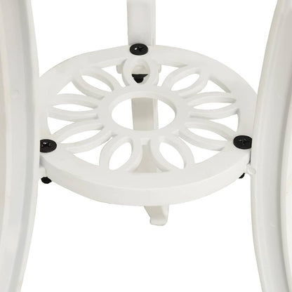 315581 vidaXL Garden Table White 62x62x65 cm Cast Aluminium
