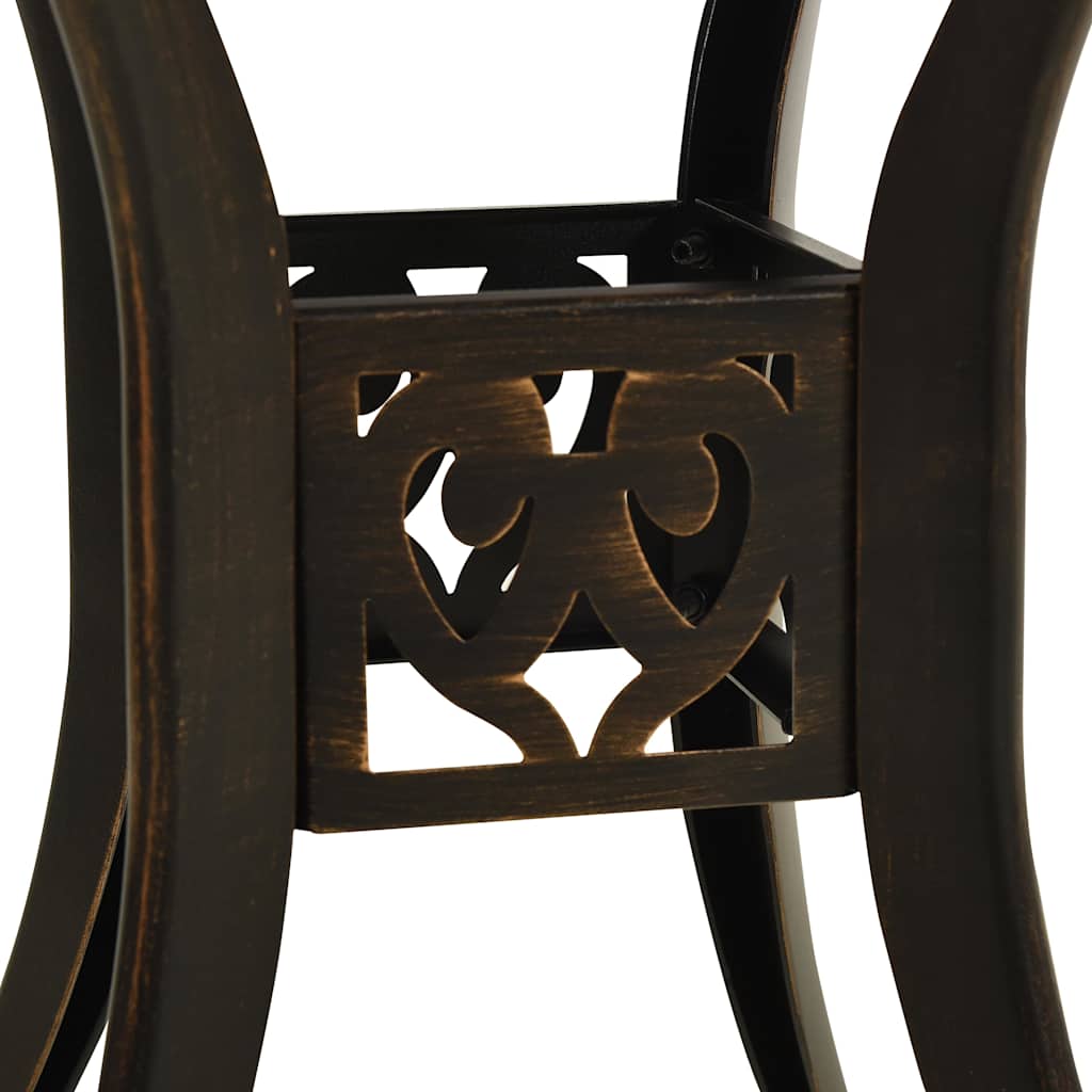 315582 vidaXL Garden Table Bronze 78x78x72 cm Cast Aluminium