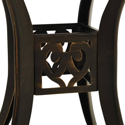 315582 vidaXL Garden Table Bronze 78x78x72 cm Cast Aluminium