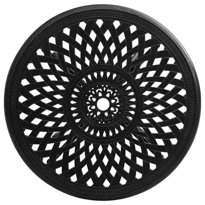 315583 vidaXL Garden Table Black 78x78x72 cm Cast Aluminium
