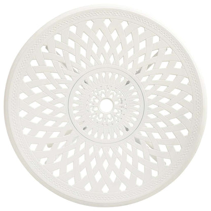 315584 vidaXL Garden Table White 78x78x72 cm Cast Aluminium