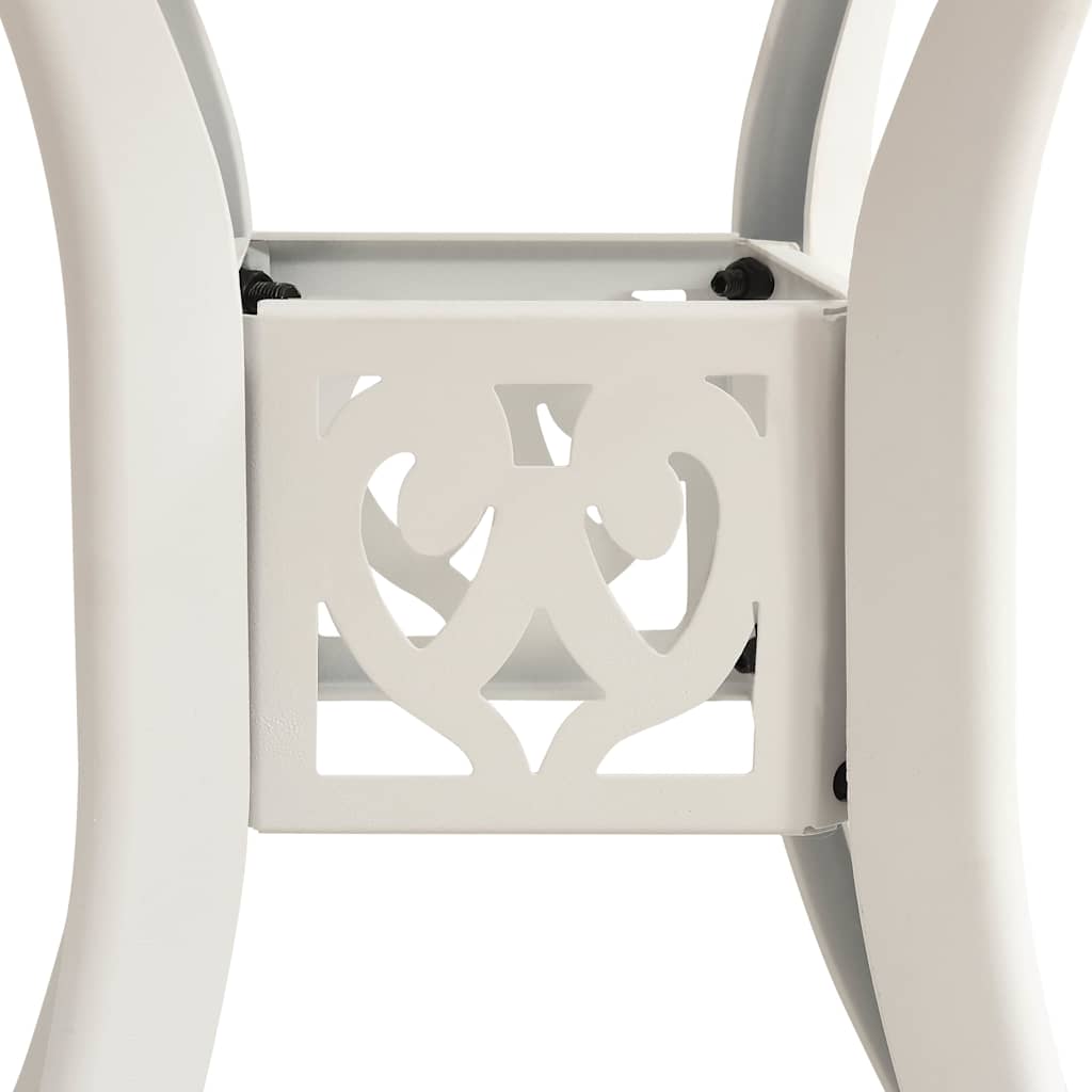315584 vidaXL Garden Table White 78x78x72 cm Cast Aluminium