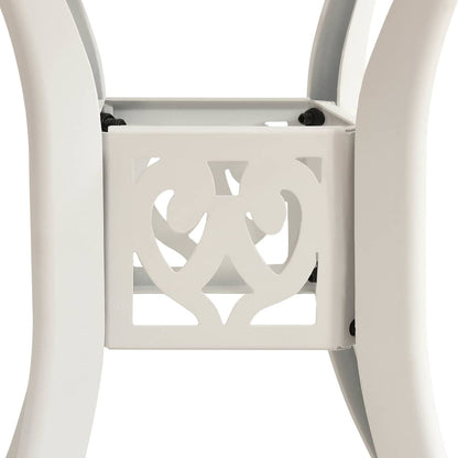 315584 vidaXL Garden Table White 78x78x72 cm Cast Aluminium