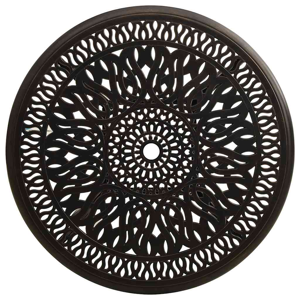 315585 vidaXL Garden Table Bronze 90x90x74 cm Cast Aluminium