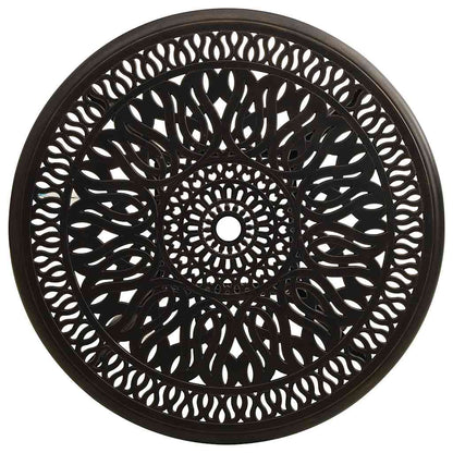315585 vidaXL Garden Table Bronze 90x90x74 cm Cast Aluminium