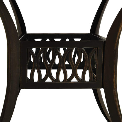315585 vidaXL Garden Table Bronze 90x90x74 cm Cast Aluminium