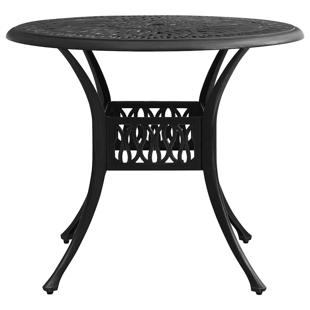 315586 vidaXL Garden Table Black 90x90x74 cm Cast Aluminium