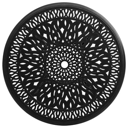 315586 vidaXL Garden Table Black 90x90x74 cm Cast Aluminium