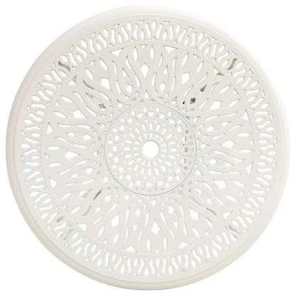 315587 vidaXL Garden Table White 90x90x74 cm Cast Aluminium