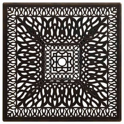315588 vidaXL Garden Table Bronze 90x90x73 cm Cast Aluminium