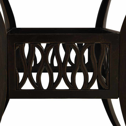 315588 vidaXL Garden Table Bronze 90x90x73 cm Cast Aluminium