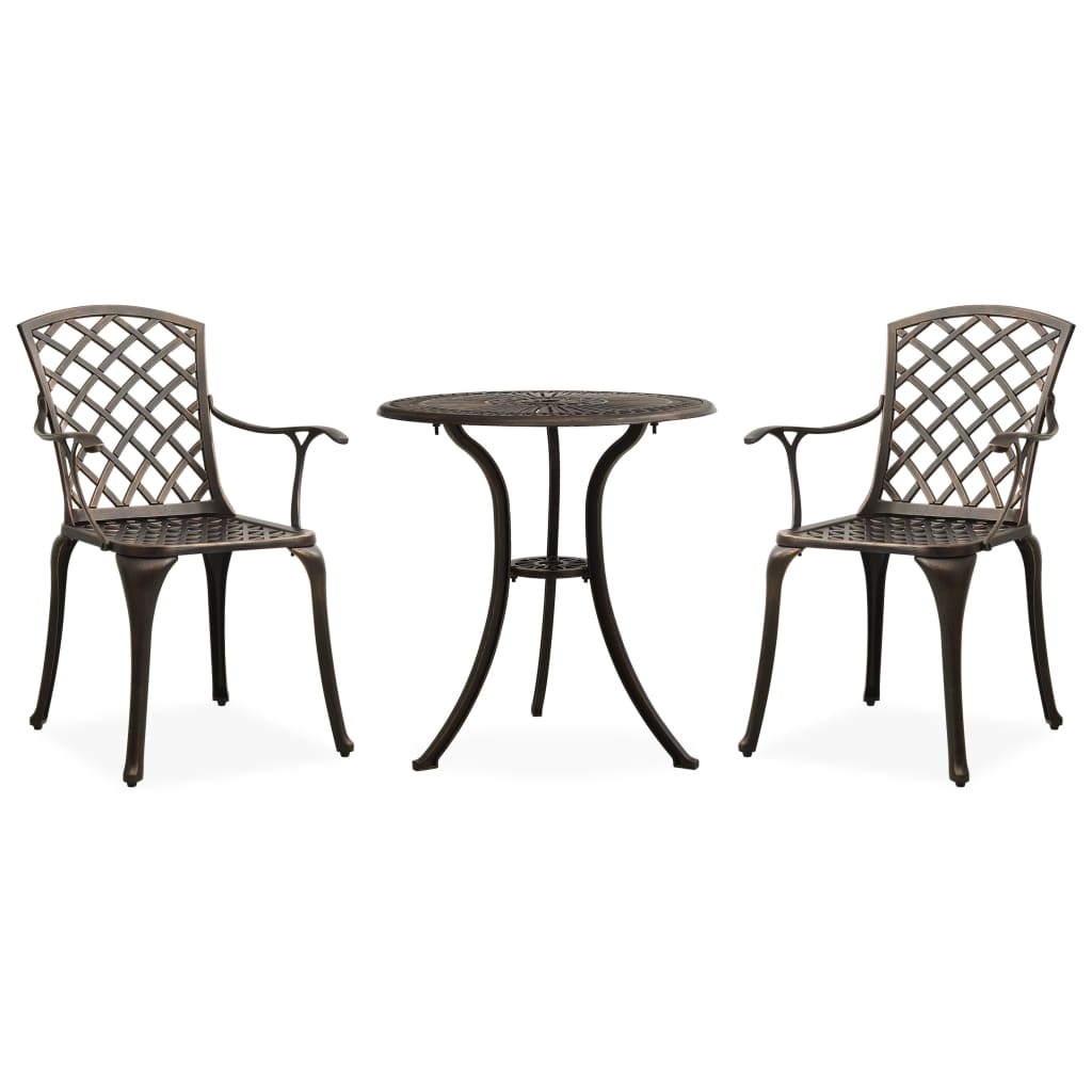 Bistro Set | Bronze | Cast aluminium | Medium | Durable | Bistro Set