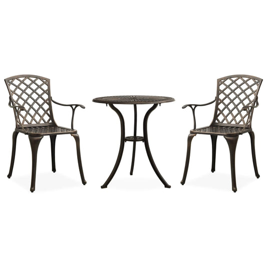 Bistro Set | Bronze | Cast aluminium | Medium | Durable | Bistro Set