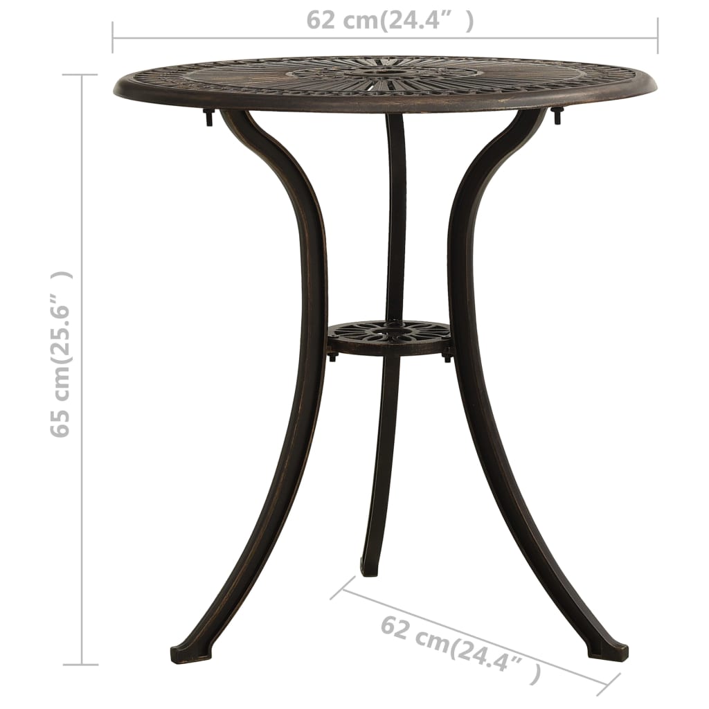Bistro Set | Bronze | Cast aluminium | Medium | Durable | Bistro Set