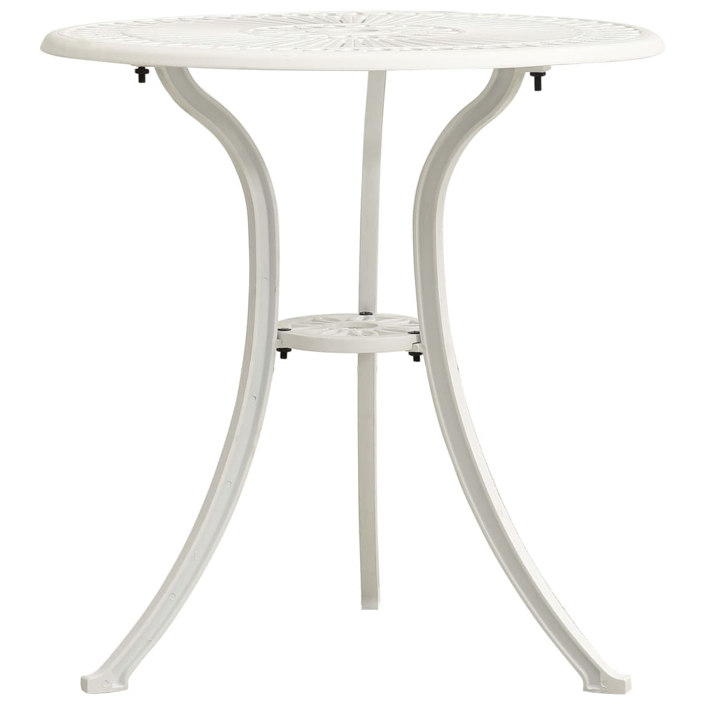 Bistro Set | White | Cast Aluminium | Small | Ergonomic | Bistro Set