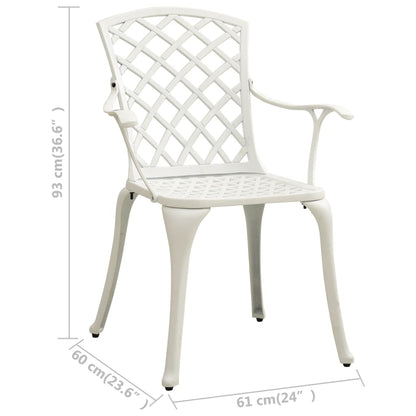 Bistro Set | White | Cast Aluminium | Small | Ergonomic | Bistro Set