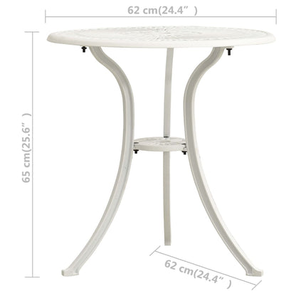 Bistro Set | White | Cast Aluminium | Small | Ergonomic | Bistro Set