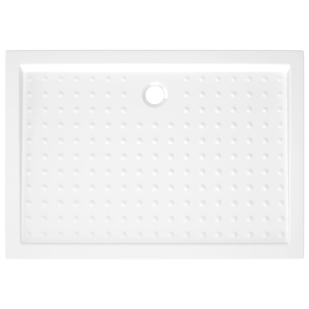 Shower Base Tray with Dots White 70x100x4 cm ABS