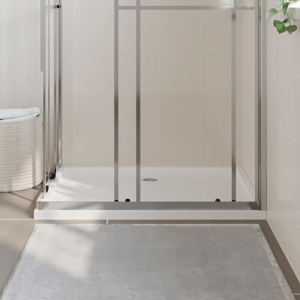 Rectangular ABS Shower Base Tray White 80x110 cm