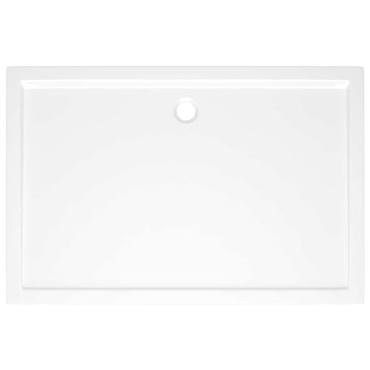 Rectangular ABS Shower Base Tray White 80x120 cm