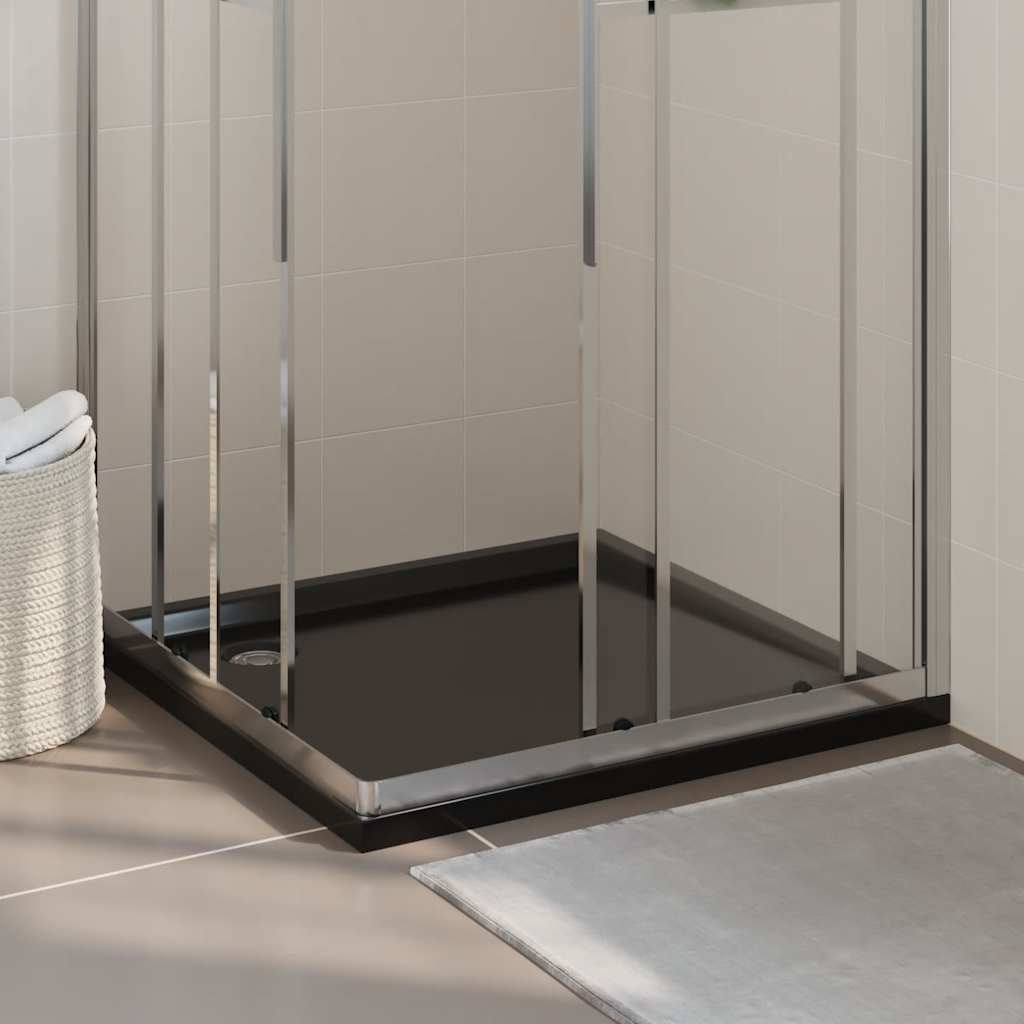 Square ABS Shower Base Tray Black 90x90 cm