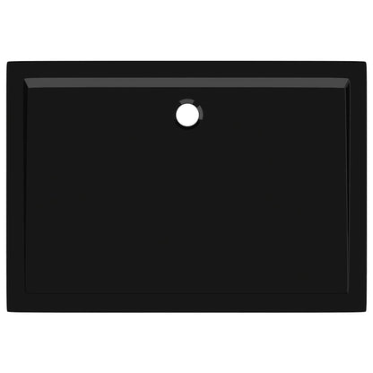 Rectangular ABS Shower Base Tray Black 70x100 cm