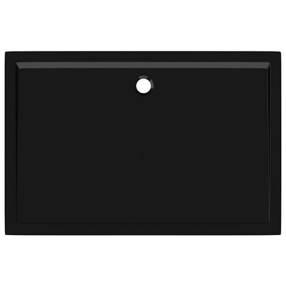 Rectangular ABS Shower Base Tray Black 80x120 cm
