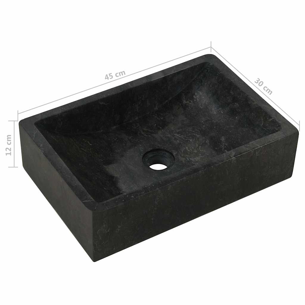 Bathroom Vanity Cabinet Solid Teak with Sink Marble Black