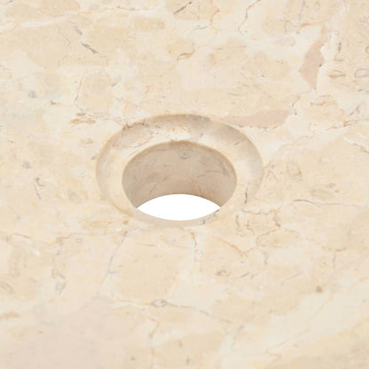 Bathroom Vanity Cabinet Solid Teak with Sink Marble Cream