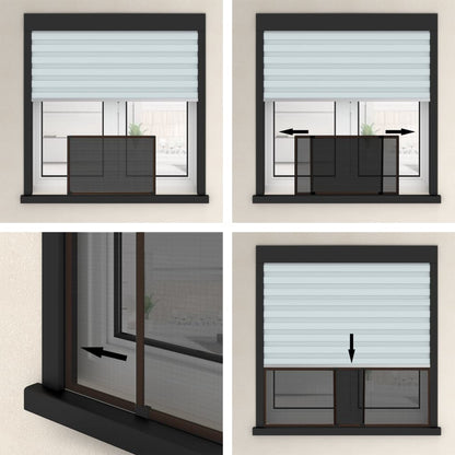 Extendable Insect Screen for Windows Brown