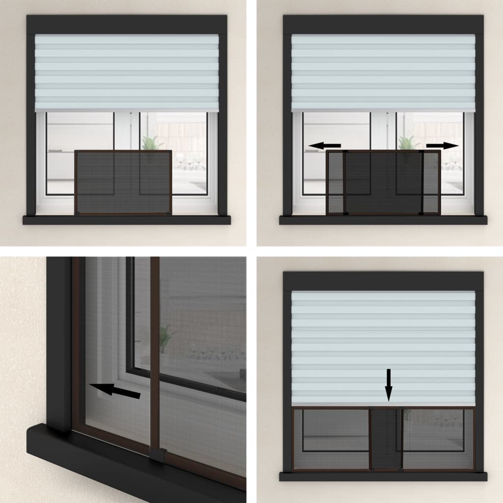 Extendable Insect Screen for Windows Brown