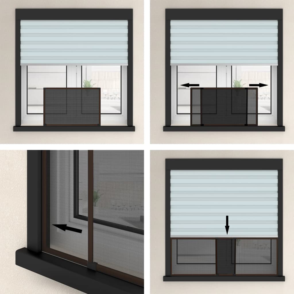 Extendable Insect Screen for Windows Brown